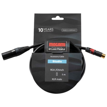 Mogami 12 0040 RCAXLRMS0500BL RCA - XLR Erkek Monitör/Hoporlör Kablosu (5mt) | Dengesizden Dengeliye Çevirici